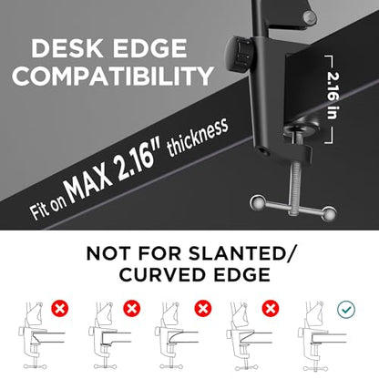 InnoGear Overhead Phone Mount with Ring Light, 10" LED Selfie Ring Light for Desk with Phone Holder and Remote Canvas Lamp Light for YouTube Live Stream Cooking Video Recording Vlog Zoom, Medium