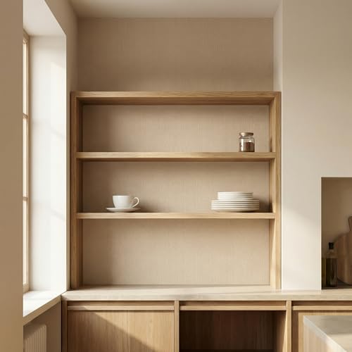 WADILE Grasscloth Peel and Stick Wallpaper 15.7in x 78.7in, Textured Contact Paper for Cabinets, Faux Linen Wall Paper Pull and Stick, Fabric Vinyl Wallpaper Self Adhesive Khaki - color: Khaki, size: 15.7" x 78.7"