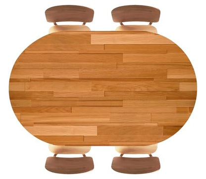 Oval Fitted Tablecloth Wooden Texture Background Waterproof Wipeable Elastic Edged Tablecloths Wrinkle Resistant Table Cover for Holiday Picnic Party UseFits 42"x60" Oval Tables, Style224 - color: Wood Texture -12, size: 60" x 42" (Oval)