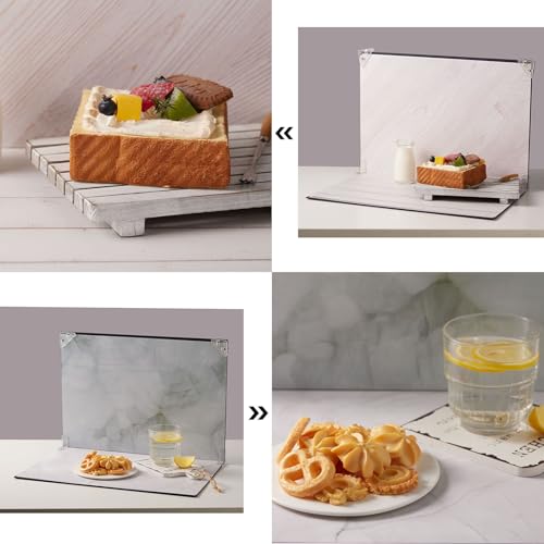 10pcs 20patterns Food Background Kit Table Top Product Photography Backdrops - Flat Lay Props backdrops for Content Creators (Small Size 16.5x11.7in) (Mixed Colors Kit B)