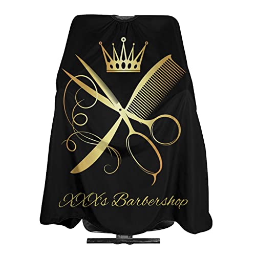 Custom Waterproof Barber Cape Personalized Text Barber Shop Salon Cape for Men Customized Hair Cutting Cape - color: Barber-01