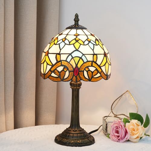 Tiffany Lamp Retro Baroque Style Stained Glass Table lamp for bedrooms Living roomrestaurant Bedside Table Night Lamp Home Decoration Creative Gifts Atmosphere Lights Desk lamp Photography 8in - color: Tiffany Lamp B