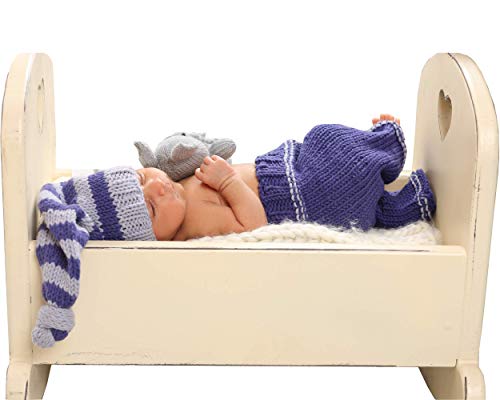 Matissa Newborn Baby Girl/Boy Crochet Knit Costume Photography Prop Hats Outfits - color: Cutie Angel