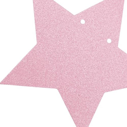 Shower Banner and Gender Reveal Banner for Girl, Glitter Decorative Bunting, Announcement Photo Props, 2pcs for Newborn Party and Welcome Celebration