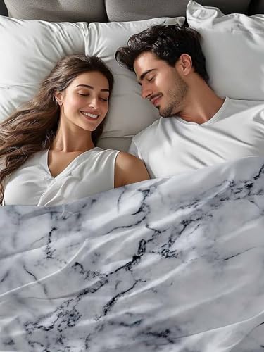 King Size Flat Sheet Only, Abstract Marble Stone Texture Bed Top Sheet Soft Microfiber Breathable Bedding Flat Sheets, Natural Crack Gray Rock Top Sheets Hotel Luxury - size: King