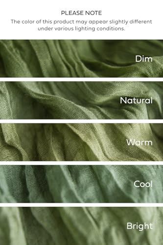 Ling's Moment Luxury Cloth Wedding Napkins - 19x19 Inch Reusable Cheesecloth Linen Napkins for Wedding Reception, Bridal Shower, Dinner Table - Washable, Durable (Set of 10), [Sage Green] - color: Grn-moss Green