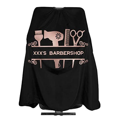 Custom Waterproof Barber Cape Personalized Text Barber Shop Salon Cape for Men Customized Hair Cutting Cape - color: Barber Shop