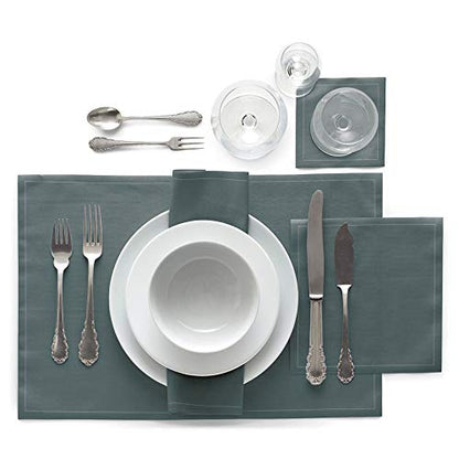 MY DRAP Linen Napkins Set of 20 - color: Intense Grey