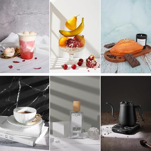 14Pcs 24Patterns Photo Backdrop Board, Small Product Photography Table Top Shooting with Light and Shadow/Acrylic Reflective Display Boards for Food Makeup Jewelry(16.5x11.5in)
