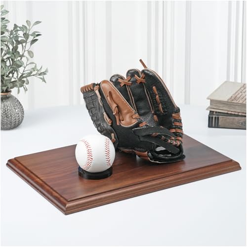 Plymor Solid Walnut Rectangular Wood Display Base with Ogee Edge, 14.875" W x 9.875" D x 0.75" H - size: 14.875" x 9.875" x 0.75"
