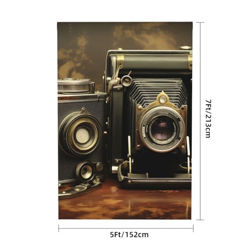 Old Camera Backdrop Background for Photography 5x7ft Photobooth Professional Photo Backdrop Curtains Video Photography Studio Photo Backgrounds Banner Booth Background Screen Parties - color: Old Camera