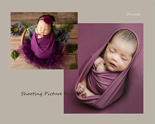Zeroest Newborn Photography Stretch Wrap Boy Girl Baby Wraps Photography Props Baby Photo Prop Stretch Blanket for Baby (Grape) - color: Grape