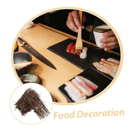 6pcs Fence Sushi Tray for Japanese Sashimi Seafood Display Natural Rustic Food Photography Props Stylish Restaurant Decoration Plates with Fine Texture and Vivid Design