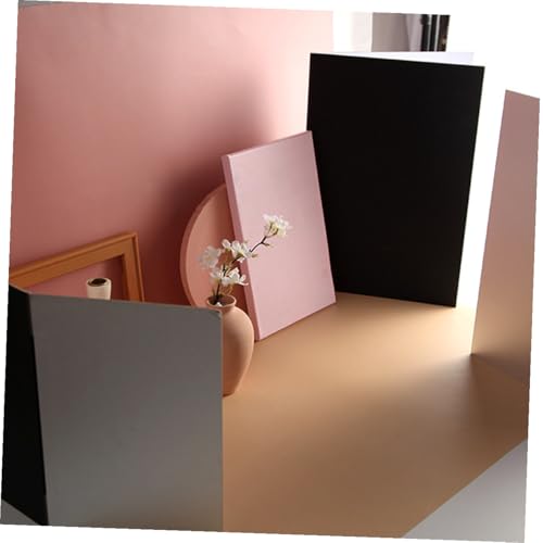 UKCOCO Folding Reflective Board Photography Backdrop Portable Silver Black White Thick Reflector for Studio and Outdoor Photo Shooting