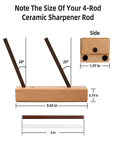 4-Rod Turn Box, Ceramic Sharpener Rod from Kitchen Sharpening Tool, Portable Manual Ceramic Sharpening Rod