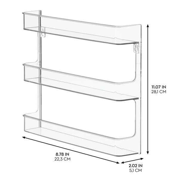 iDesign Hanging Nail Polish & Cosmetics Organizer, The Clarity Collection – 8.78" x 2.02" x 11.07", Clear