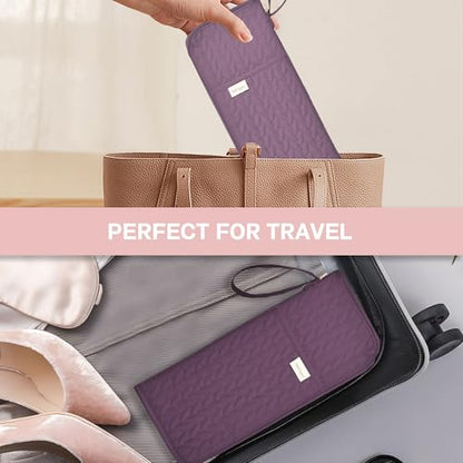 KarSyon Hot Tools Organizer Heat Resistant Mat Case Hair Tools Holder Travel Bag Portable Hair Styling Tools Cover Pouch for Curling Iron,Flat Iron,Hair Straightener (Purple) - color: Purple