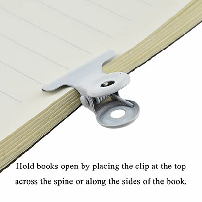 HAHIYO 0.87inch White Bulldog Clips Metal File Hinge Binder Clips Clamps Save Space Strong Spring Jaws Rock Solid Grip Book Lay Flat Deburred Edge for Hang Photos Wall Grid Dog Food 30PCS - size: White-0.87in-30P