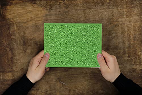 3-D Textured Impressions Background Embossing Folder, Lace Vine Pattern Plastic Embossing Folder Template for Card Making Scrapbooking Paper Craft Album Stamps DIY Décor