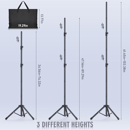Backdrop Stand Kit - 6 Widths, 10x8.5ft Adjustable Background Stand for Parties & Studio Photography - size: 10x8.5ft