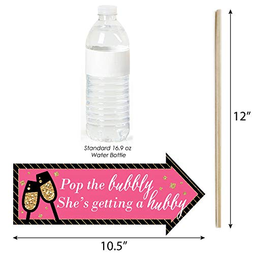 Big Dot of Happiness Funny Girls Night Out - Bachelorette Party Photo Booth Props Kit - 10 Piece - color: Gold, Pink, Black, White