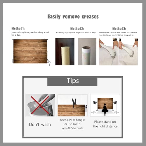7x5ft Wood Backdrop for Photography Rustic Natural Wooden Floor Photo Background Newborn Baby Photoshoot Portrait Studio Props 255 - size: 07x05ft