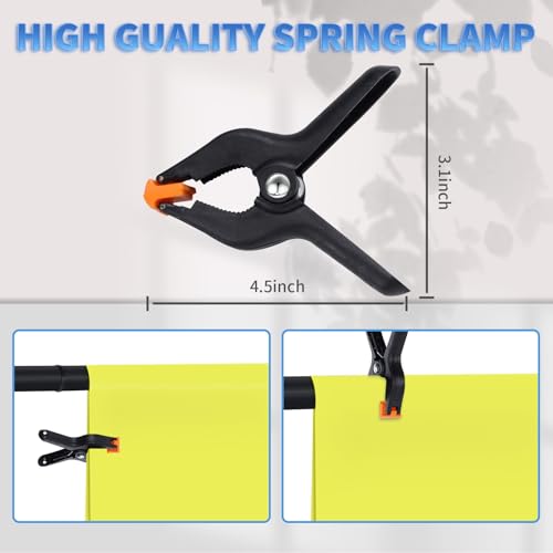 Backdrop Stand, 8.5x10ft(2.6x3m) Photo Studio Adjustable Background Stand Support Kit with 5 Crossbars, 6 Backdrop Clamps and and Carrying Bag for for Photo Video Shooting, Parties, Wedding - size: 8.5x10ft Backdrop Stand