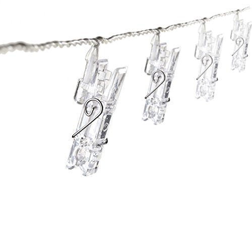 Charmed Battery Operated Fairy String Lights LED Photos Clips Lights in Warm White (40 LED) - size: 40 LED