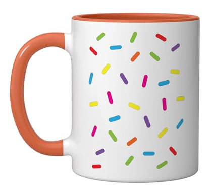 Ice cream Sprinkles Shirt Halloween Costume Easy Ceramic Mug, Orange/White - color: Orange/White