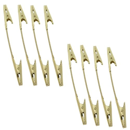 yukata Gold Double Sided Clips 4 inch Office Memo Holders Wire Alligator Clamp Metal Alligator Clips for Crafts,DIY Card,memos, Photos, Notes, menus 8PCS
