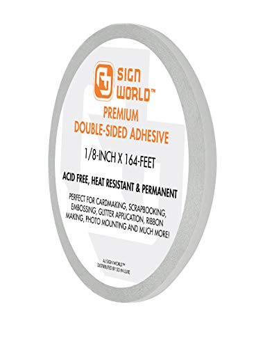 Best 1/8" Ultra-Thin Permanent Double-Sided Tape for Arts, Crafts, Photography, Scrapbooking, Tear-by-Hand, Paper Backing (1/8-inch by 164-feet) - size: 1/8-Inch Ultra-Thin