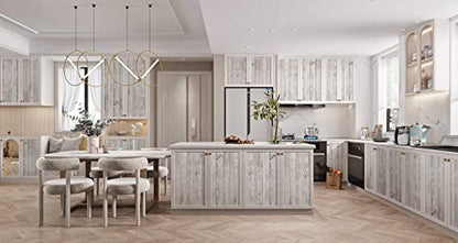 Heroad Contact Paper Peel and Stick Wallpaper Wood Grain Contact Paper for Cabinets Countertop Waterproof Removable Wallpaper Self Adhesive Decorative Shiplap Papel Tapiz para Pared 17.7''x78.7'' - size: 17.7" x 78.7"