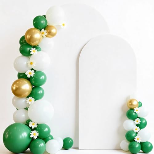 7.2 ft, 6 ft White Arch Backdrop Cover Set of 2, Wedding Arch Covers Stretchy Backdrop Spandex Fitted for Baby Shower Birthday Balloon Chiara Stand Decor White 7.2ft & 6ft - color: White, size: 7.2, 6FT