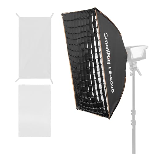 SMALLRIG 24'' x 35" Quick Release Softbox Bowens FS-6090 with Diffuser/Honeycomb Grid/Bag, Softbox Compatible with SmallRig RC 220 pro, for Bowens Mount COB Lights, for Godox for Neewer -5369 - size: 24"x35"