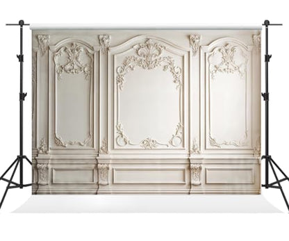 Kate 10×6.5ft Retro Indoor Backdrop Photography European Style Gypsum Pattern Background Classic Portrait Background Photography Studio Props Picture Video - size: 10×6.5ft