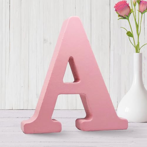 AOCEAN 6 Inch Pink Wood Letters Unfinished Wooden Letters for Wall MAGA Decorative Standing Letters Slices Sign Board for Crafts Christmas Decoration Home Party Projects (A) - style: A