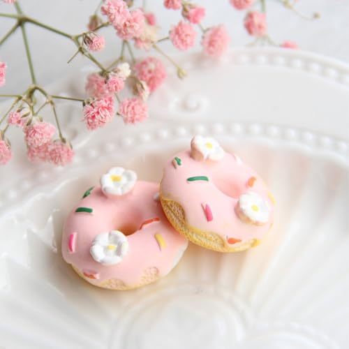 30Pcs Artificial Simulated Cake Desserts, Artificial Donuts, Fake Desserts for Craft Decorations, Photography Props, Home Decor, DIY Design Accessories, Keychain Decorations(Pink4) - color: Pink4, size: 30Pcs