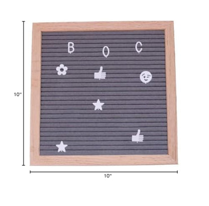 Felt Board Felt Letter Board, 10 x 10 inch Message Board Word Board Letter Board Sign Bulletin Board Letters, Pregnancy Announcements Baby Announcement Sign, Valentines Day Gifts for Her Letterboard (Gray) - color: Gray