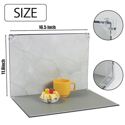 Photo Backdrop Boards, 8 Pcs 16 Patterns Table Top Food Background Kit, Product Photography Backdrops, Suitable for Food, Jewelry, Cosmetics and Other Small Items. (Small Size 16.5x11.8in)