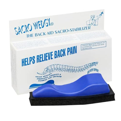 Sacro Wedgy® Male Sacrum Support Wedge – Contoured Sacral Positioning Tool with 3/4" Elevation Pad & Instruction Booklet – for Positioning & Relaxation Routines