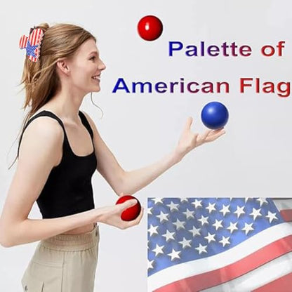 4th of July Hair Claw for Women Girls Patriotic Red White Blue Acrylic Hair Clip Strong Holder for Her Thick Hair Accessory Set of 2 - color: Clown I