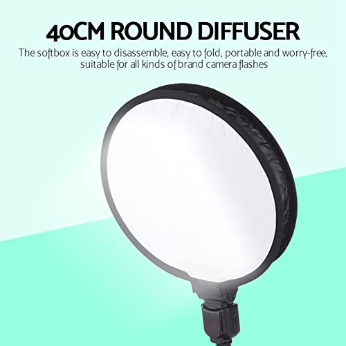 Softbox Diffuser, Portable Foldable Round Soft Box Camera Flash Light Diffuser for Photo Studio Photography