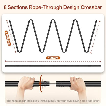 Backdrop Stand 10x7ft(WxH), Photo Studio Adjustable Background Stand Support System Kit with 8 Crossbars, 8 Clamps and Carrying Bag for Parties, Wedding, Photography, Decoration - size: 7x10ft