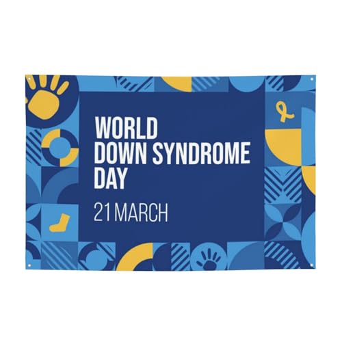 World Down Syndrome Awareness Day Backdrops 47 * 71 Inches Holiday Party Photography Background Indoor Outdoor Festival Photo Banner Booth Props Wall Decoration - color: Red
