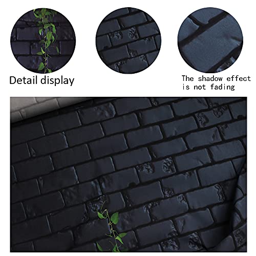 Black 5X7FT Vinyl Photography Backdrop with Wood Floor Design for Christmas, Wedding, Birthday - size: 5x7ft
