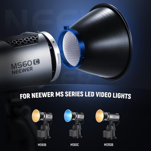 NEEWER Reflector Diffuser for MS60C MS60B MS150B Mini LED Video Light, Lamp Shade Dish for Wider and Even Photography Lighting Control Photo Studio Portrait Video Recording, RD14Mini
