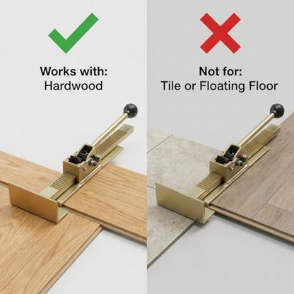 QWORK Hardwood Flooring Jack, 2 Pack Flooring Jack and Positioning Tool for Straighten and Installing Hardwood Floors, Easy Ratcheting Mechanism - size: 2 pcs