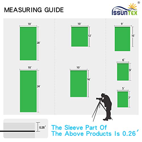 ISSUNTEX 6X9 ft Background Muslin Backdrop, Photo Studio, Collapsible High Density Screen for Video Photography and Television-Green - color: Green, size: 6X9 ft