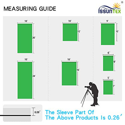 ISSUNTEX 6X9 ft Background Muslin Backdrop, Photo Studio, Collapsible High Density Screen for Video Photography and Television-Green - color: Green, size: 6X9 ft