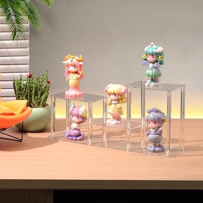 Clear Action Figures Display Risers Stand Shelf, Acrylic Perfumes Stands 3 Tier Display for Collectibles Pop Figurine,Cupcake Stand Perfume Organizer - color: 3 Tier/Model 1